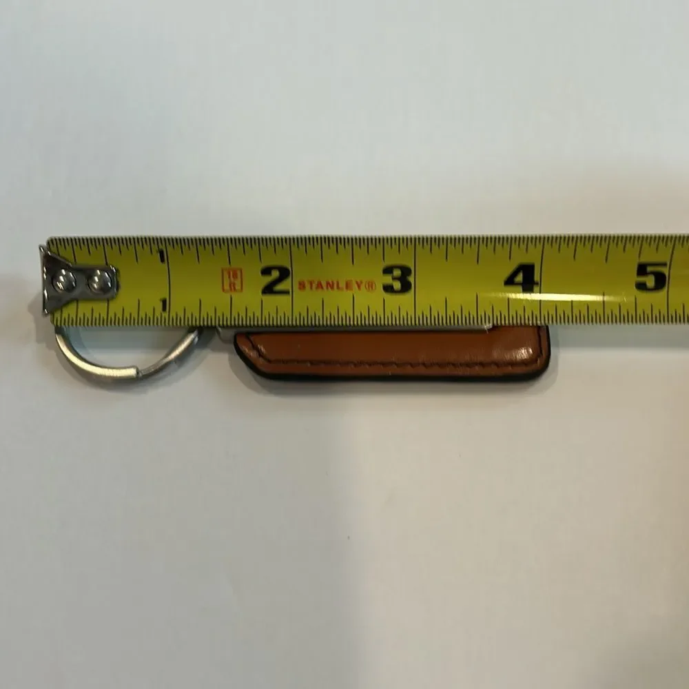 NWOT Land Rover Above And Beyond Silver Leather Key Chain